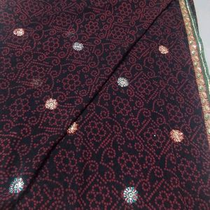 Black Bandhini Saree