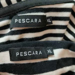 2 black n white striped oversized polo tshirt