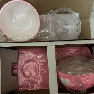 🆕2 Pc Ski Valentine Bowls Set with Tray