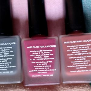 Combo of Five Miss Glam Collection Nail Polishes