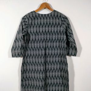 Black Printed Casual Kurta (Women's)