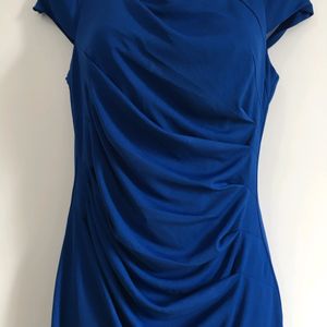 Royal Blue Ruched Sleeveless Dress