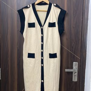 One Piece Dress With Front Versace Buttons