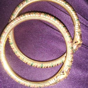 Gold Plated Multicoloured Bangles