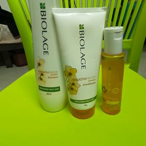 Biolage Shampoo, Conditioner And Hair Serum