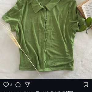 H&M Green Crop Tee