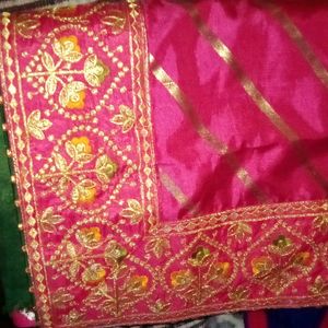 Art Silk Lace Border Saree With Blouse Piece