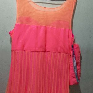 Multi Neon Anarkali Gown