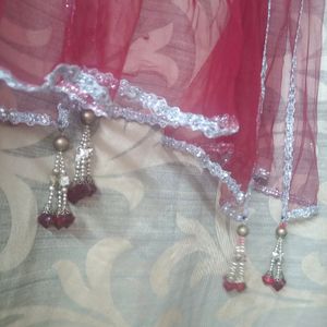 Partywear Dark Red Dupatta