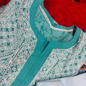 Sky Blue Chikenkari Kurta🩵