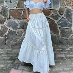 Pinteresty White Long Skirt🤍(Direct From Shop)