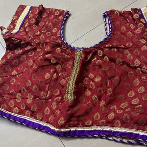 Two Blouse Maroon And Cotton  Red
