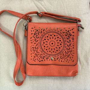 beautiful orange sling bag