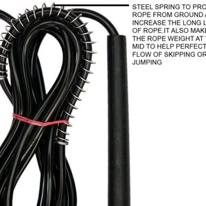 New Black Skipping Rope With SPRING