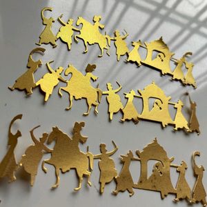 Golden Baaraat Decorative Paper Cutouts