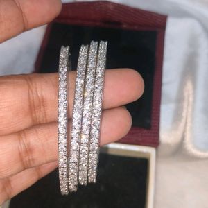 AD Silver Bangles