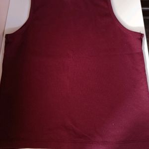 Tokyo Talkies Bright Burgundy Tank Top