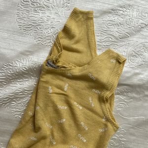 Butter Yellow Crop Top