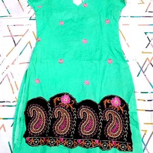 Green Daily Wear Kurthi