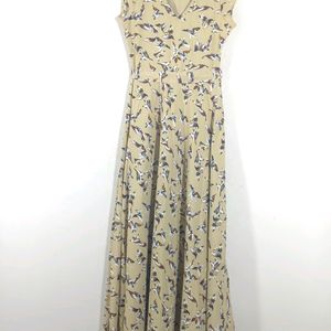 Cream Printed Dress (Women's)