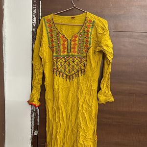 Mustard Kurta