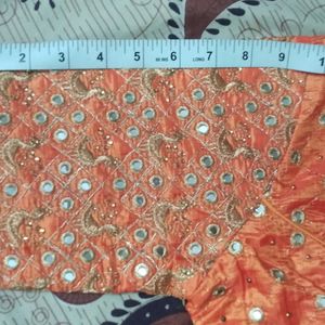 Golden Orange Embroidery Blouse