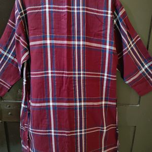 New Without Price Tag- Checkered Shirt Dress