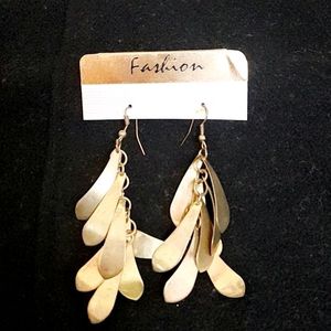 Long Beautiful Earrings Golden IN Colour