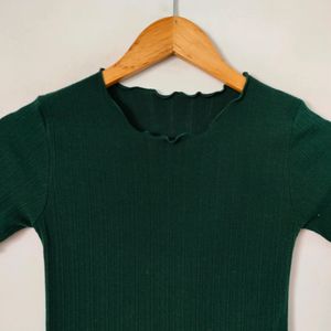 Green Casual Top (Women's)