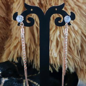 Rose Gold Long Earing