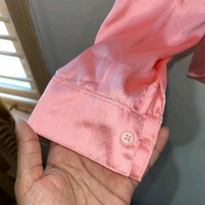 Price Drop🌟Graceful Satin Women Shirts Pink.!!