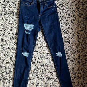 Distressed Benetton Denim Blue Jeans