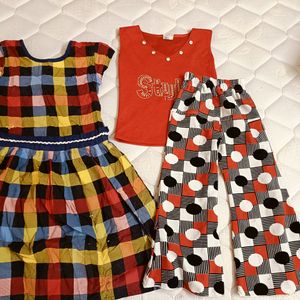 Frock&top Bottom Girls Cute Dress