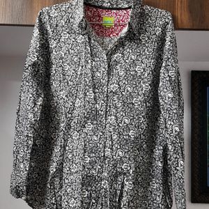 Grey Floral Shirt