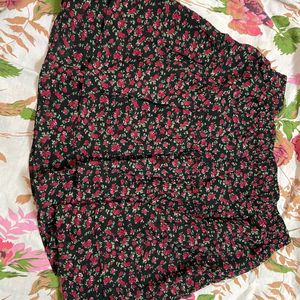 Berrylush Flower Print Skirt