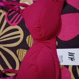 Pure Cotton Pink Bra H&M