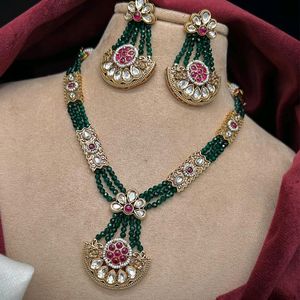 DESIGNER REAL KUNDAN BRASS POLKI CARAT PLATING