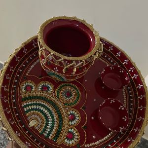 Handmade Pooja Thali For Festival