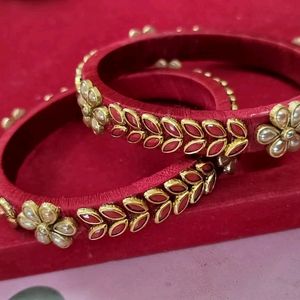 Combo Of 10 Handmade Silk Thread Bangles