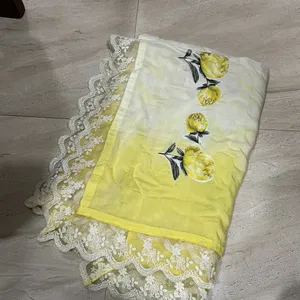 Lemon Yellow Shaded Dupatta