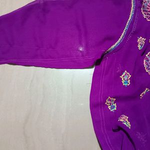 Purple Chikankari Kurti For Navratri 🎉🎊