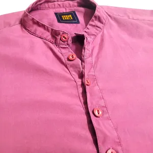 Men Solid Purple Short Kurta