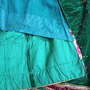 💥🆕️ Semi-Stitched Velvet Lehenga