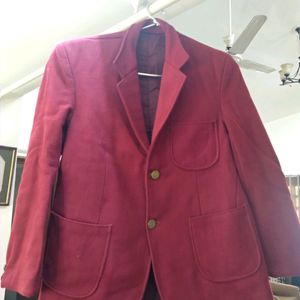 Maroon woollen blazer