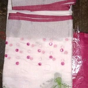 Lenin Cotton Saree Without Blouse