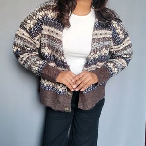 Vintage 90's Patterned Cardigan