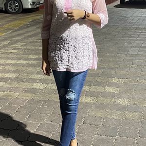 Chikankari Short Kurti