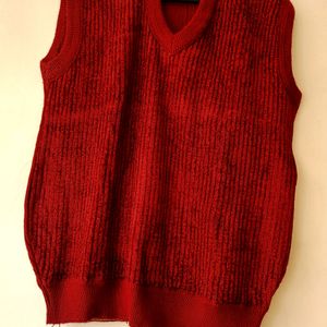 Maroon Half Sweater For Men