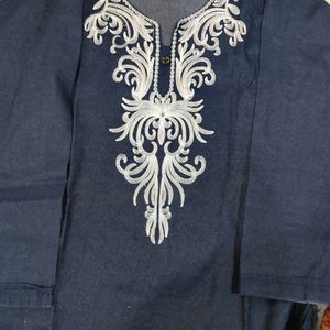 Straight Denim Kurti