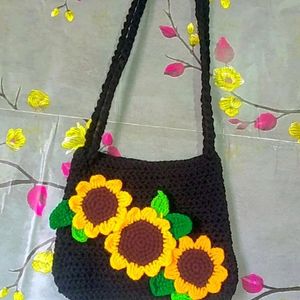 Crochet Sunflower Bag